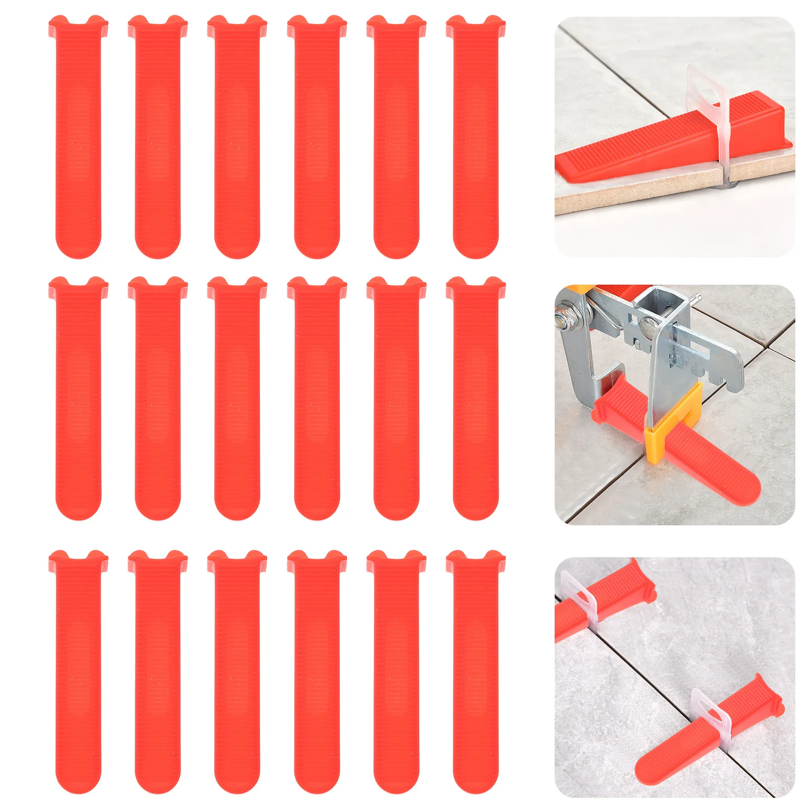 

50Pcs Tile Positioning Flattener Easy Use Portable Wedge for Wall Floor Tile Alignment Leveling System Spacing Tool Accessory