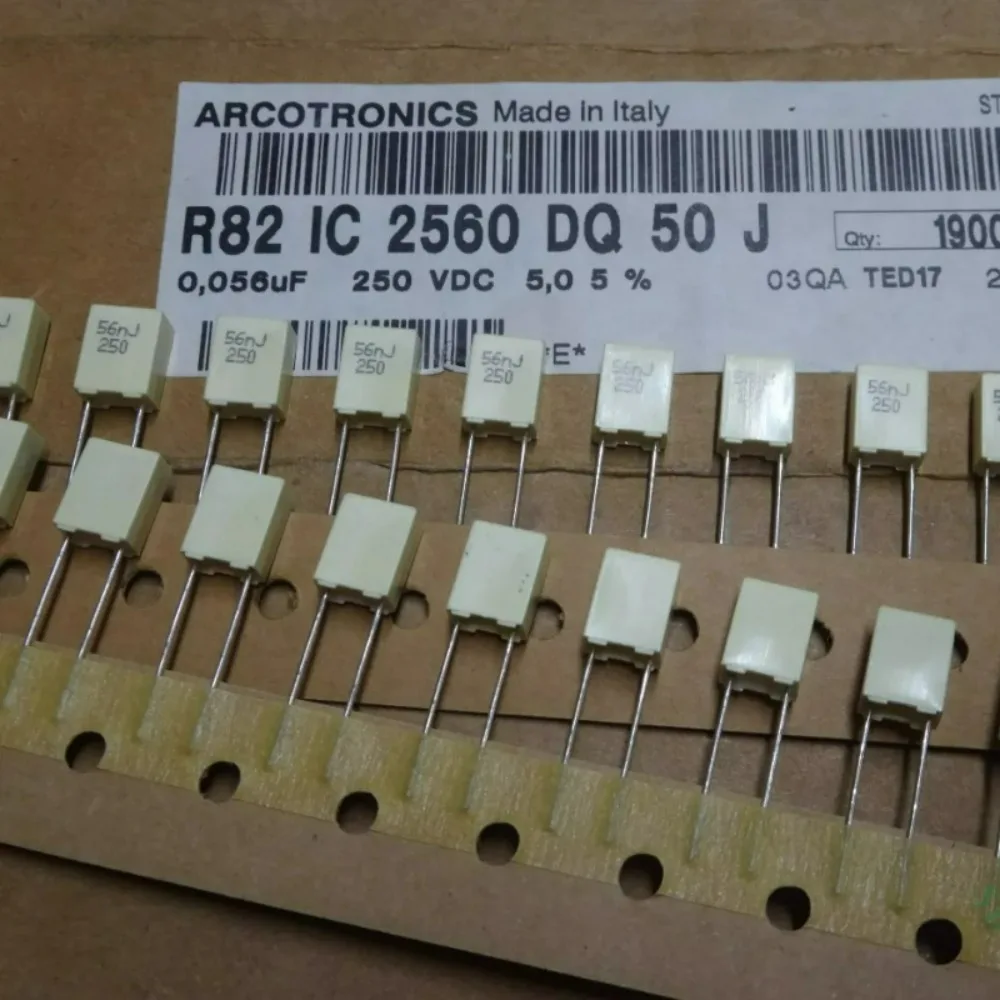 

20pcs/lot AV R82 0.056uf 250V 56nf 563 J brand new 5mm film capacitor R82IC2560DQ50J