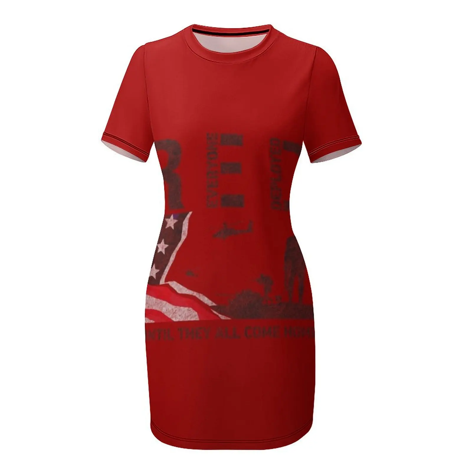 Red Friday Shirts For Veteran Military Remember Everyone Deployed T-Shirt Gift Short Sleeved Dress dresses for woman