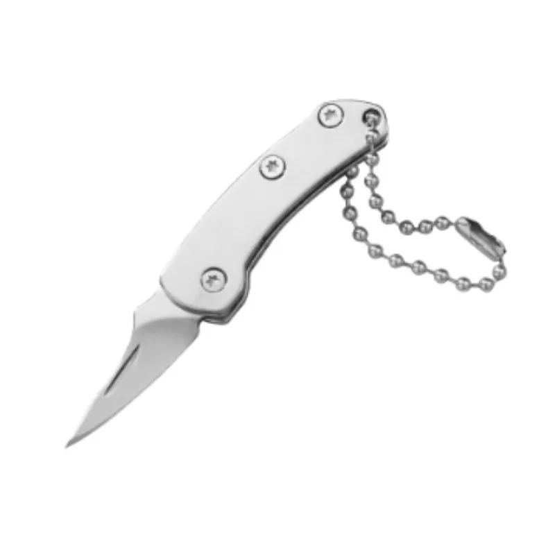 Full Steel Solid Mini Folding Knife Creative Stainless Steel Portable Keychain Unboxing Tool Compact Outdoor EDC Knife Camping