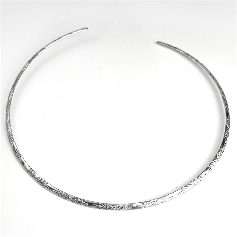 Stainless Steel Collar Neck Ring for Men Women Silver Color Punk Open Cuff Adjustable Choker Necklaces Collar Jewelry Gift