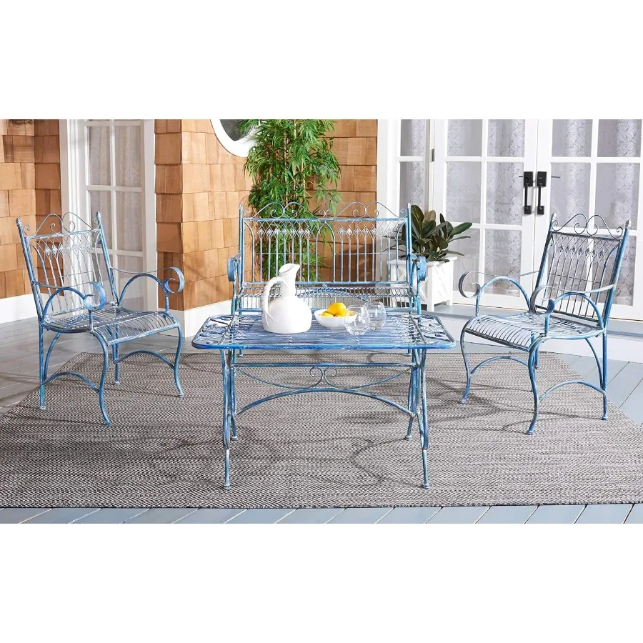 

Victorian Antique Blue 4-Piece Patio Outdoor Set