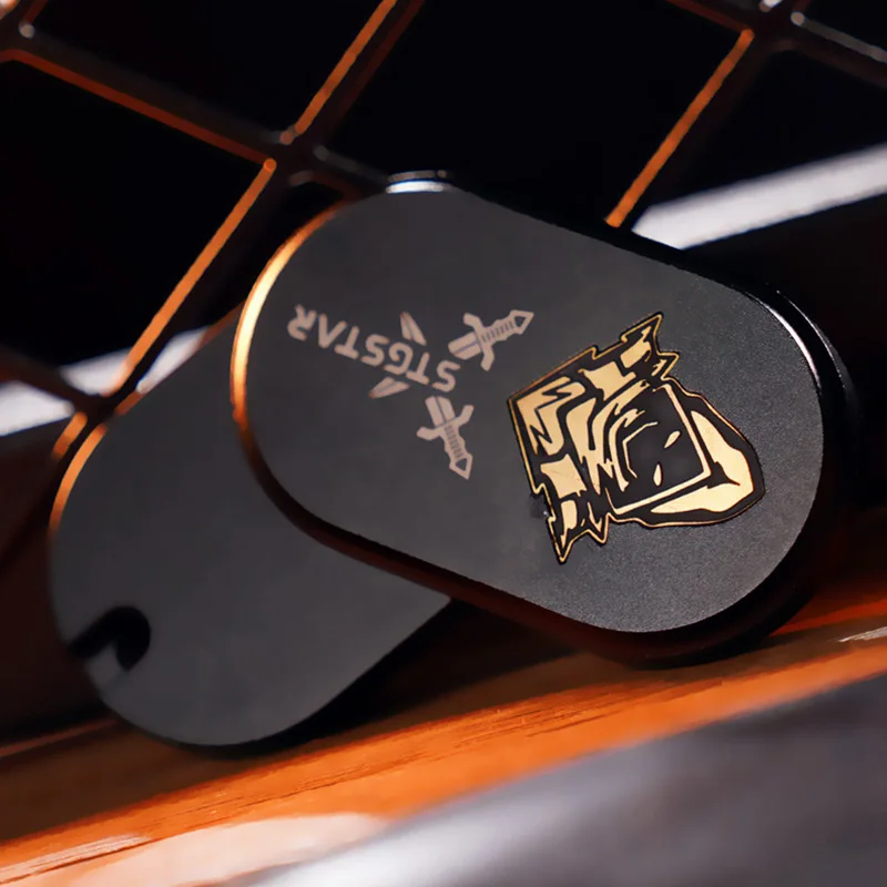 Novel EDC Rotating Mechanical Push Card Tactile Slider Fingertip Gyroscope ADHD Tool for Relieving Stress and Relaxing Toy