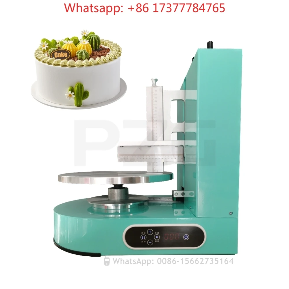 Bakery Cake Coating Machine, Semi-Automatic Butter Decorator and Cream Spreading Plastering Device