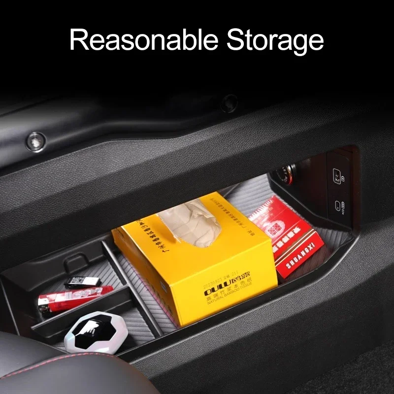For Jetour Traveller T2 Center Console Lower Storage Box Armrest Box Anti-slip Organizer Tray Interior Accessory 3