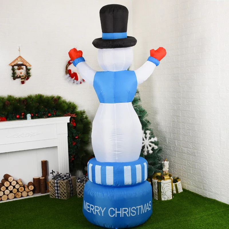 360° Rotating Inflatable Snowman Christmas Inflatables Toy Blow Up Outdoor Decorations for Yard Garden Lwan Holiday Party Decor