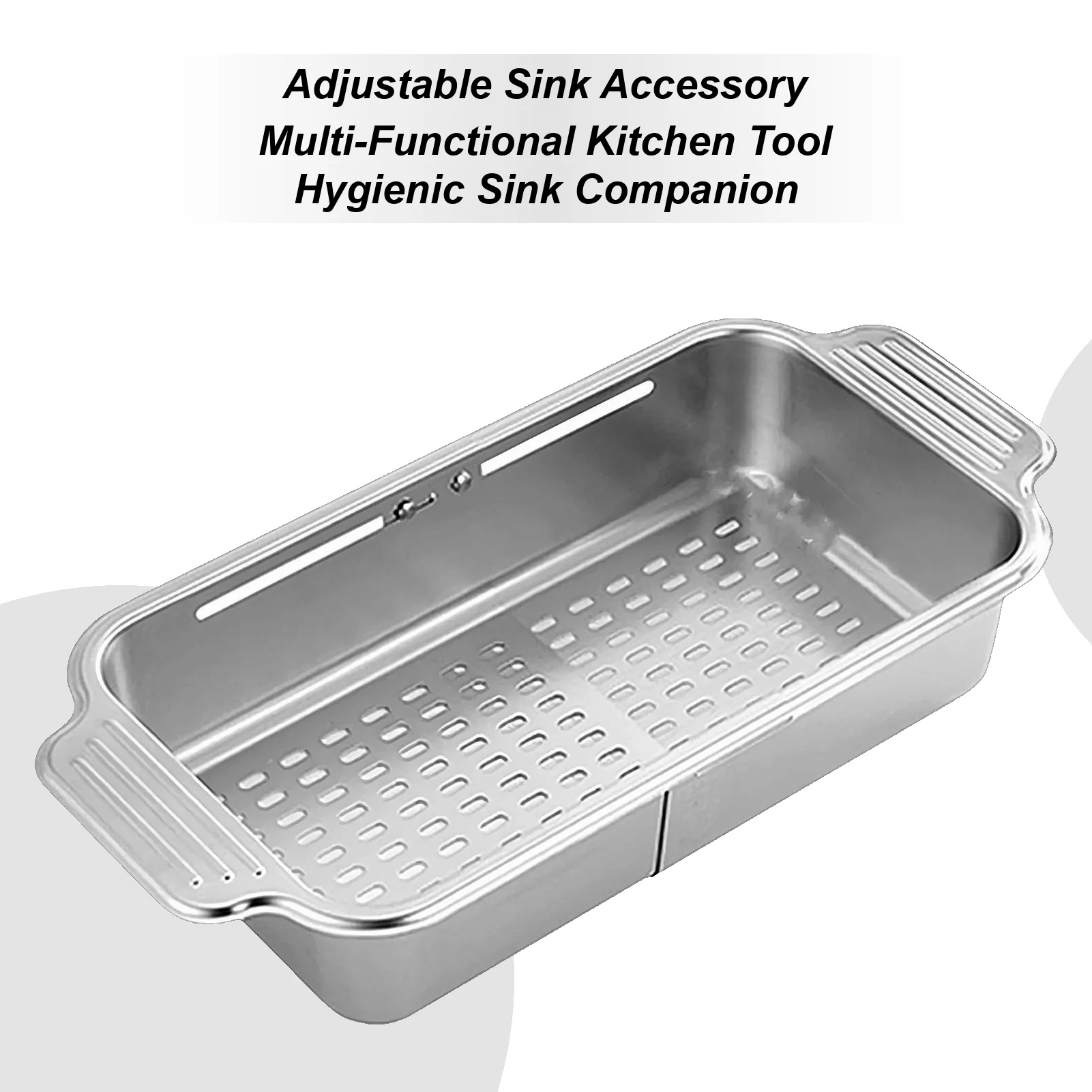 

Kitchen Sink Dish Rack Adjustable Kitchen Sink Drying Rack Draining Strainers Stopper Basket Colander For Washing Food Home