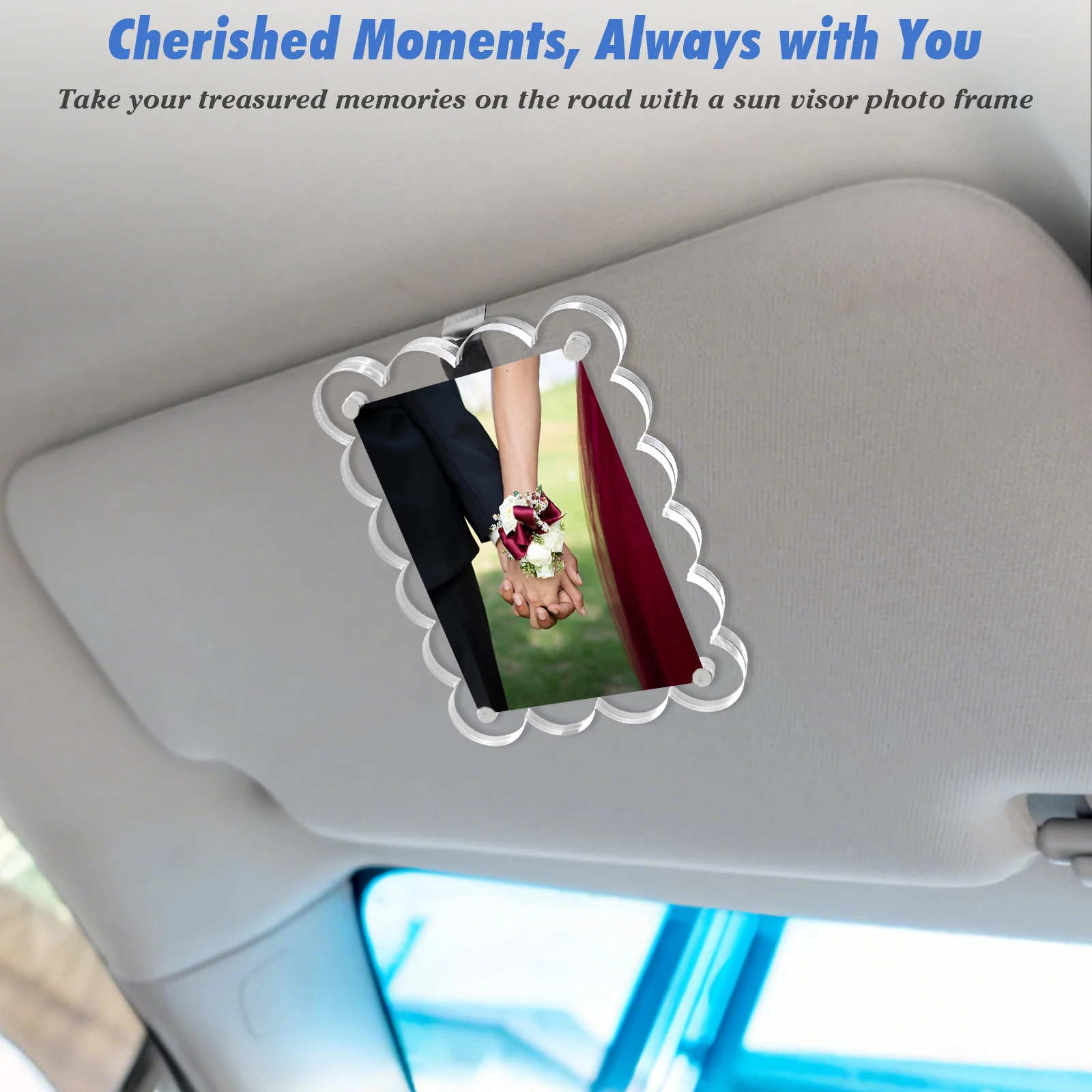 2 حزمة حامل صور السيارة إطار الصورة لواقي الشمس كليب المغناطيسي الاكريليك عرض أفقي عمودي صالح لمحفظة بولارويد Si