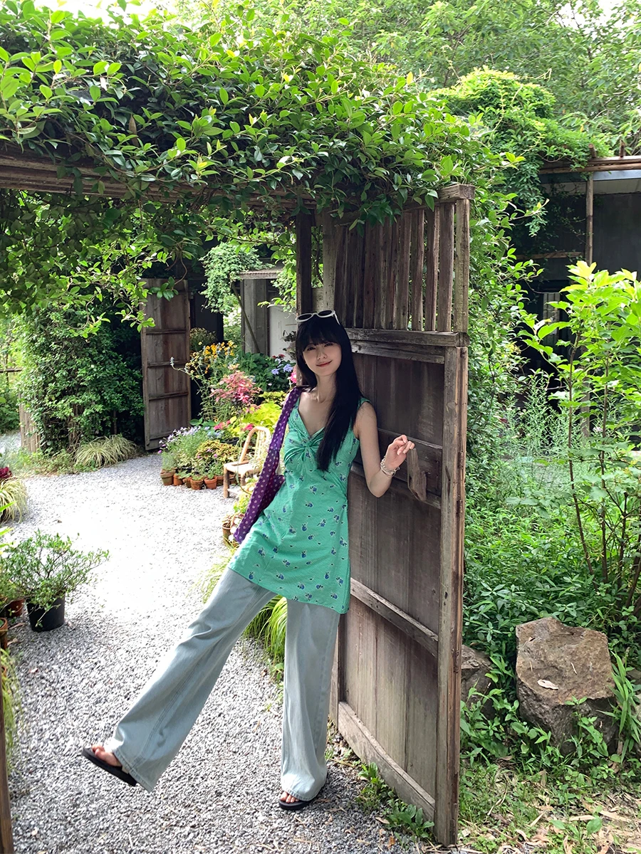 

Женские летние повседневные джинсы с высокой талией, свободного прямого кроя, с эффектом потертости, винтажные, длинные брюки