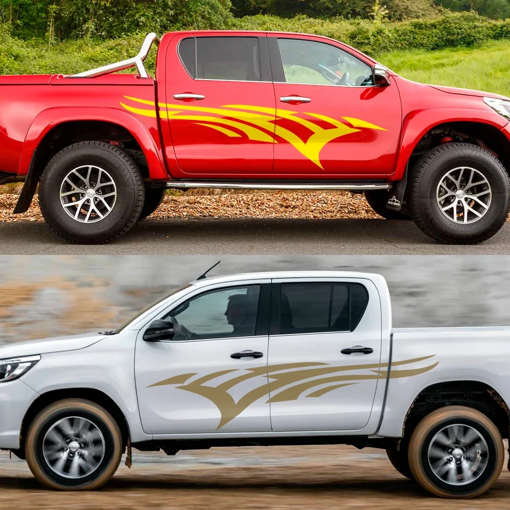 

Автомобильная наклейка, боковые наклейки на дверь для Toyota Hilux Tacoma Ford F150 Chevrolet Silverado Nissan Navara Isuzu D-Max, наклейка