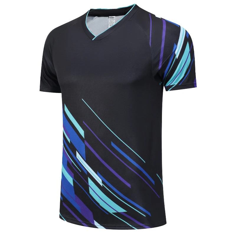 Exericises Badminton Shirts Spotted Painted Table Tennis Quick Dry Jerseys Club Trainning Breathable Octdoor Running Tee
