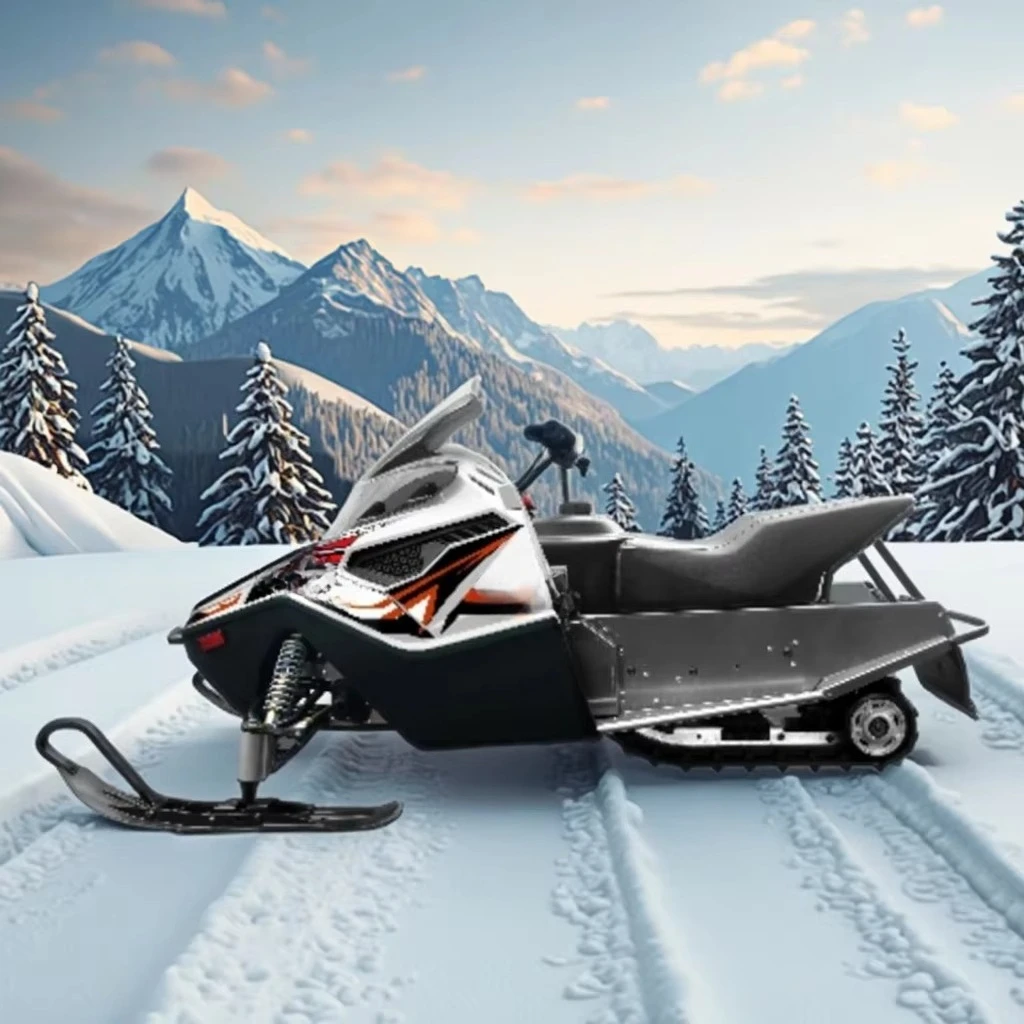 2026 98 Cc Single Cylinder Four Stroke Snowmobile Forced Air Cooled Engine Adult/Child Friendly Winter Off-Road Vehicle