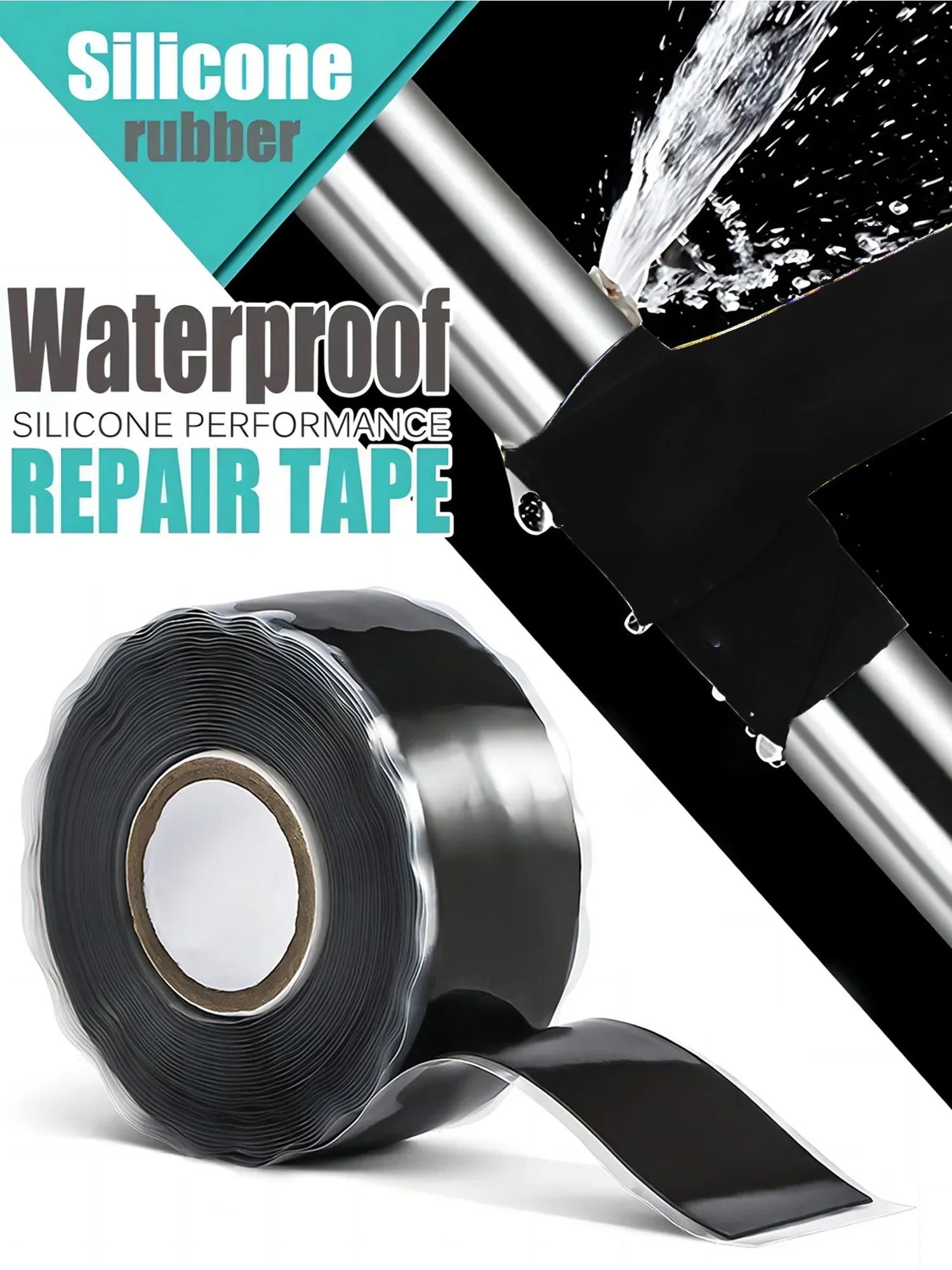 1 rouleau de ruban adhésif en Silicone auto-fusible, 1 5M 3 0M, étanche, isolant, anti-fuite, réparation d'étanchéité pour la plomberie électrique