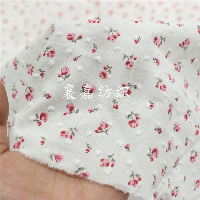 150x50cm Cotton Small Floral Cut Jacquard Printed Cloth, Making Home Decoration  Fabric Material for Clothes