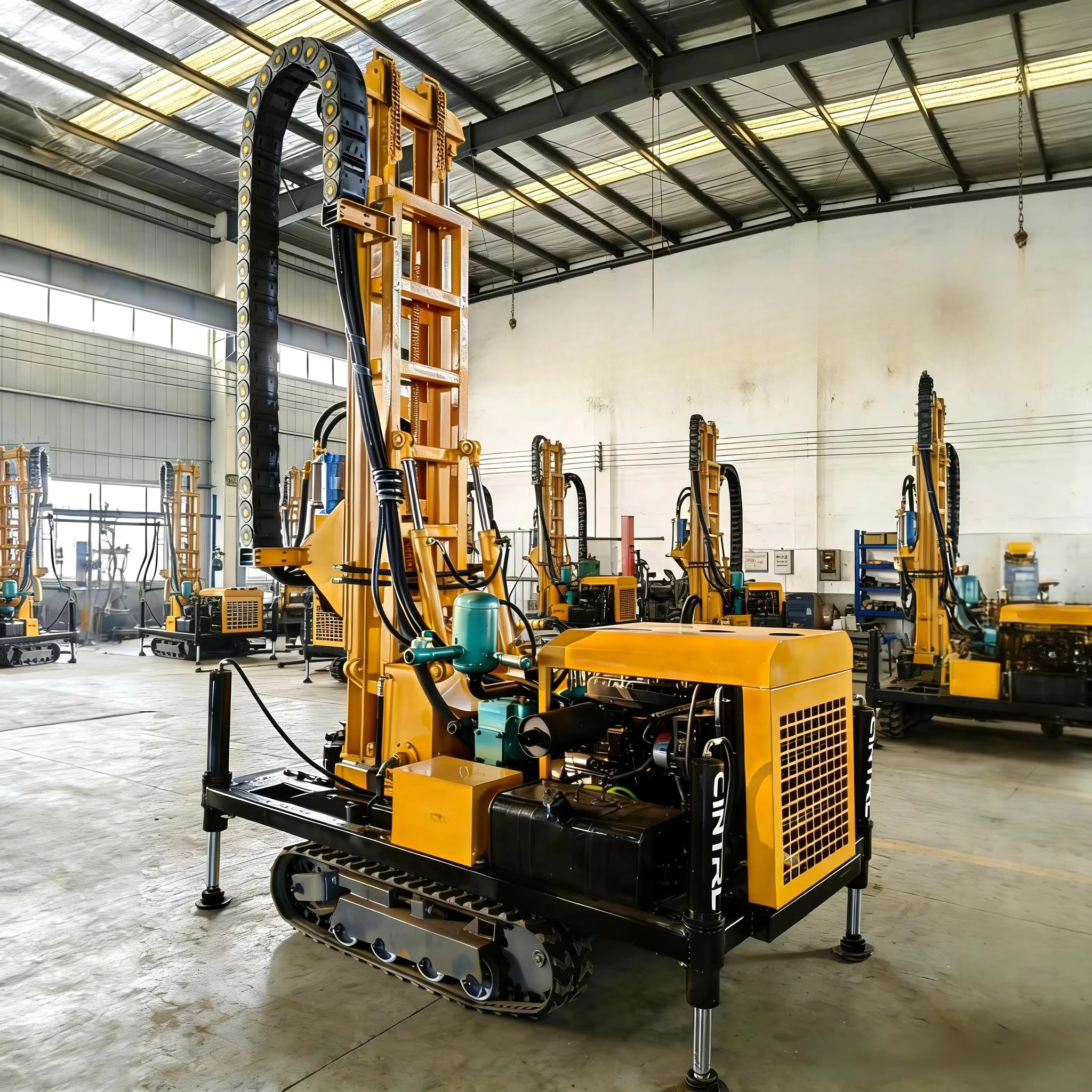 Factory Wholesale Diesel Crawler 200m Water Well Drilling Rig with Engine Pump Gear Motor Perforación Pozo