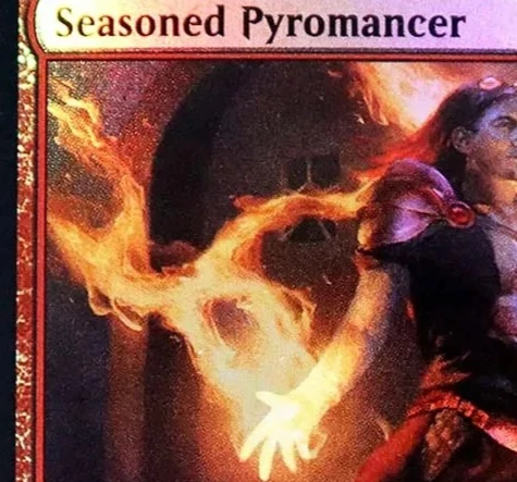 

"Seasoned Pyromancer" TCG Magical Proxy Black Top Quality Proxy Playing Cards Board Game Deck Trading Cards