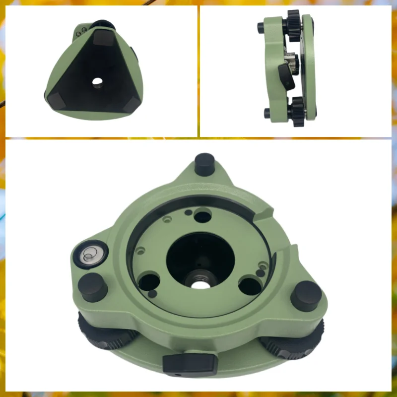 

HIGH QUALITY THREE-JAW GREEN TRIBRACH WITHOUT OPTICAL PLUMMET 5/8”BASE SCREW FOR LEICA TOTAL STATION THREE-JAW