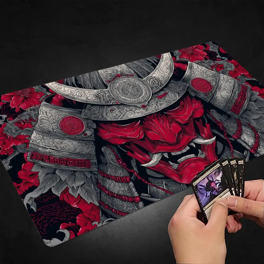 

Игровой коврик MTG Dark Aesthetic Ghost Mask с прошитыми краями, нескользящий, прочный, для настольных игр и TCG