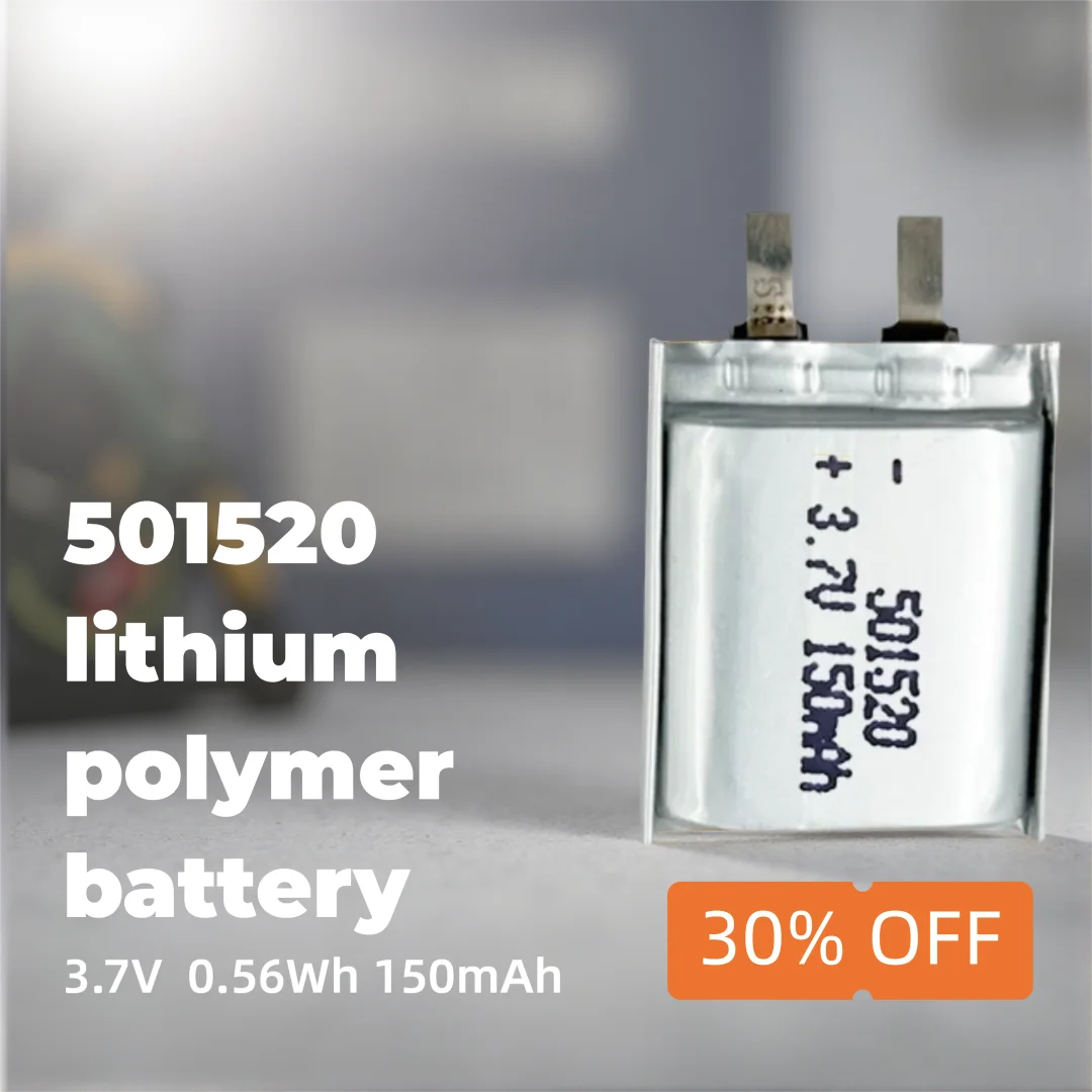 

Mini Size 501520 Li-ion Polymer Battery 3.7V 150mAh Efficient Rechargeable Cell for Smart Devices and Mini Electronics