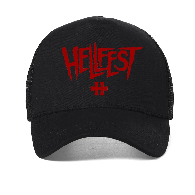 Бейсболка Hellfest мужская с логотипом музыкального фестиваля, модная дышащая сетчатая шляпа-тракер в стиле унисекс, регулируемая брендовая Кепка,