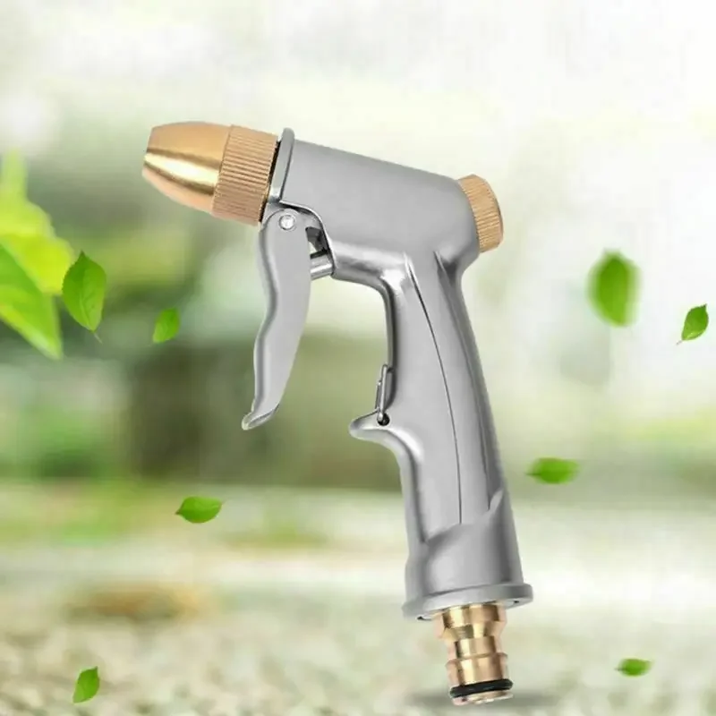 High Pressure Water Spray Gun Metal Brass Nozzle Garden Hose Pipe Lawn Car Wash Sprayer Sprinkler Car Wash Tool Water Guns XY002