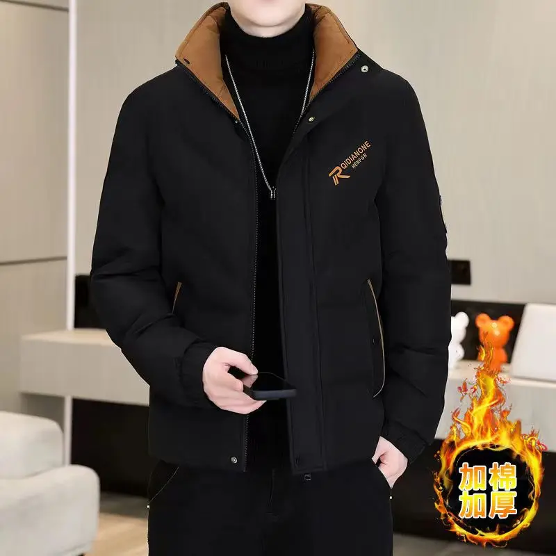 2024 Winter Long Down Jacket For Men's Brand Casual Fur Collar Hooded White Duck Down Warm Coat For Men's Clothing Winter Jacket