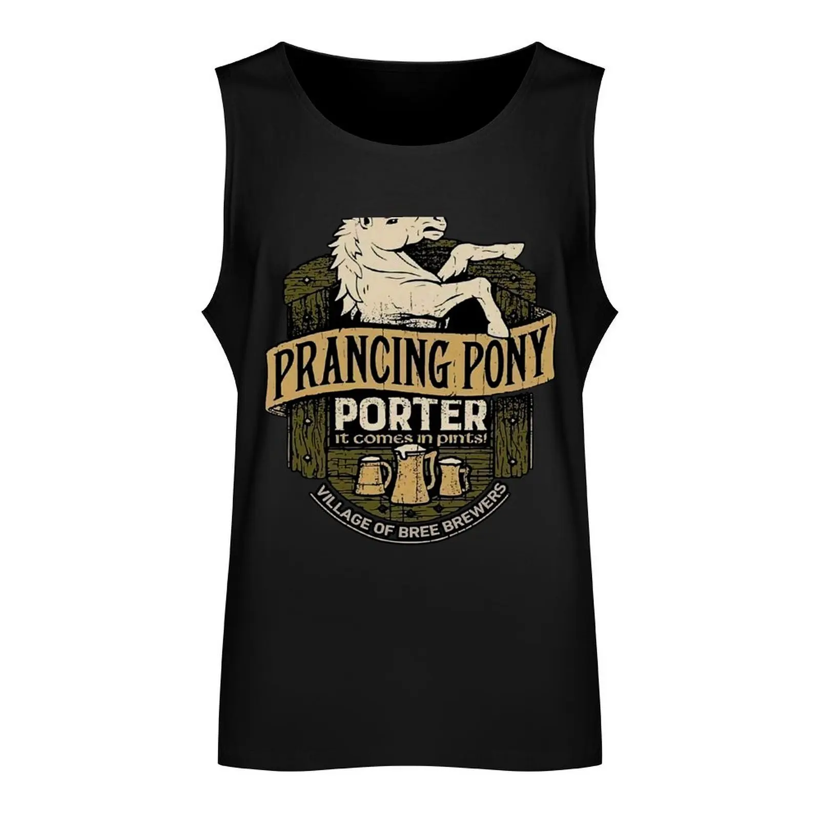 The Prancing Pony Tank Top latihan berat rompi kaus tanpa lengan pria rompi gym