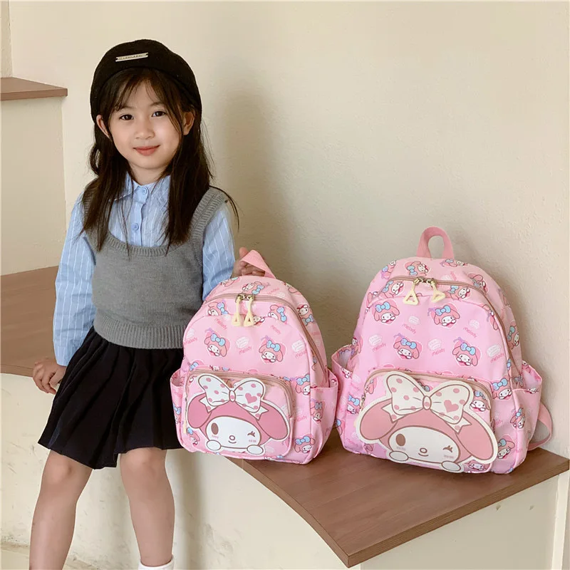 Sanrio Anime Hello Kitty Cinnamoroll My Melody Kuromi Cute Kid Backpack Kawaii Cartoon Leather Mini School Bag Kid Birthday Gift