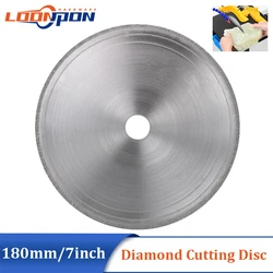 180MM Diamond Lapidary Saws Trim Blade Super Thin Straight Edge Wet Cutting Disc Jewellery Jade Tool 22.23mm/20mm