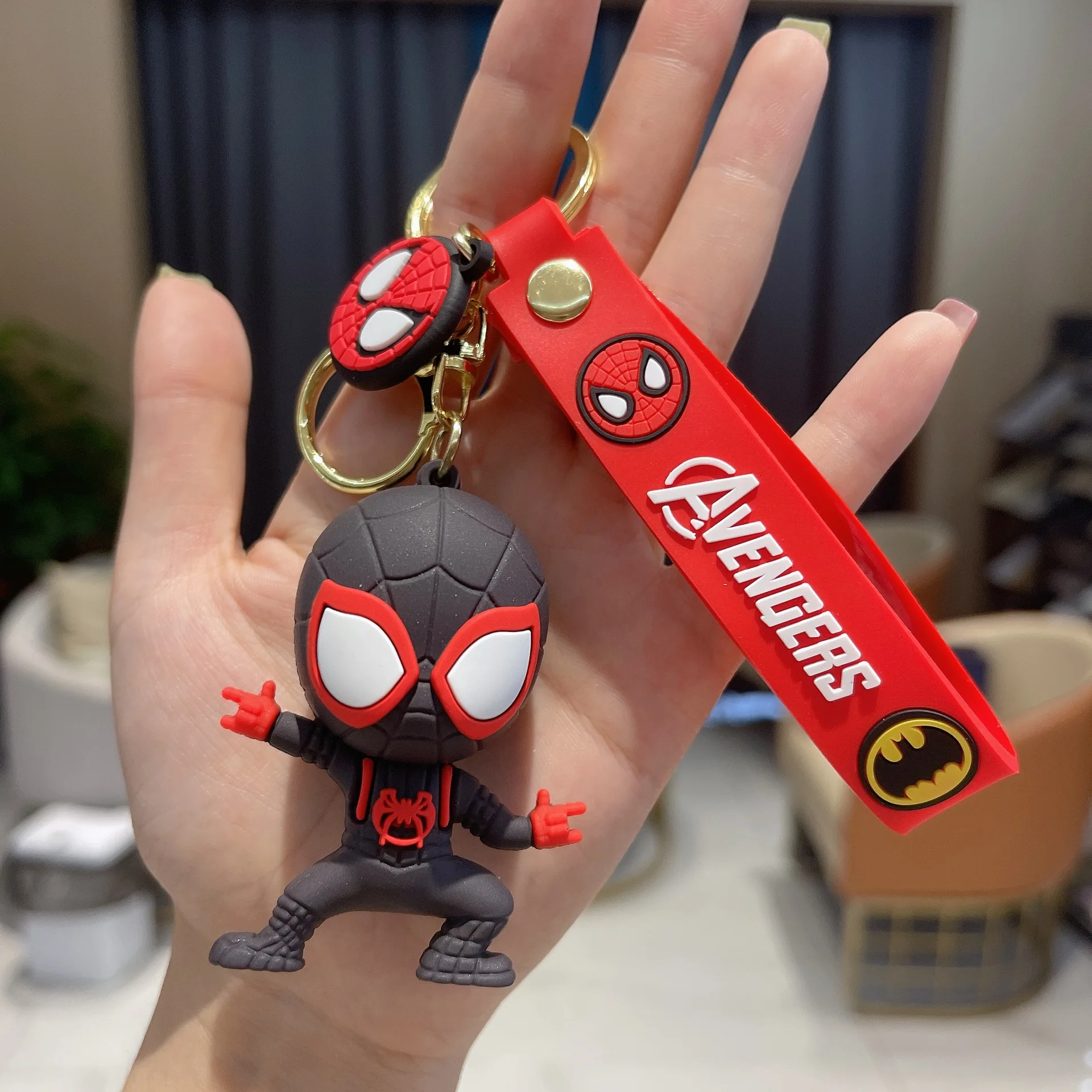 Disney-Porte-clés pendentif Spider Man Cartoon Anime, porte-clés de voiture, bague JOKey, sac de téléphone, bijoux de face, cadeaux pour enfants