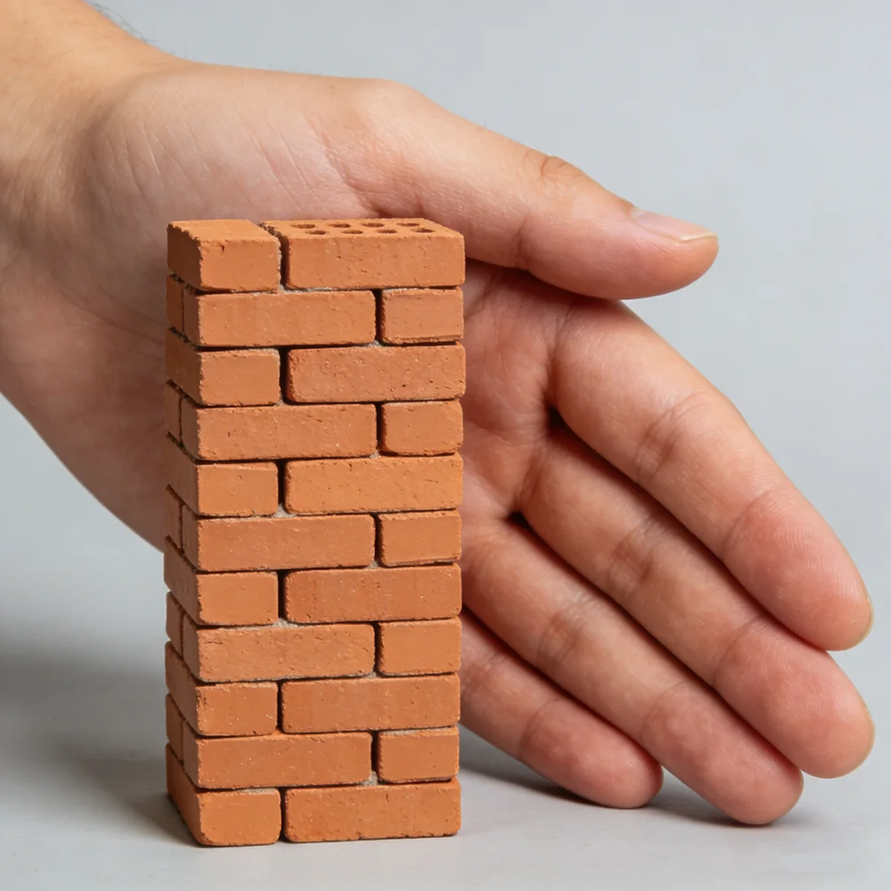 Micro Size Fake Wall‑Brick Kit Real‑Like Mini Building Stones Craft Material For Ancient‑Style Garden House Scene Layout Making