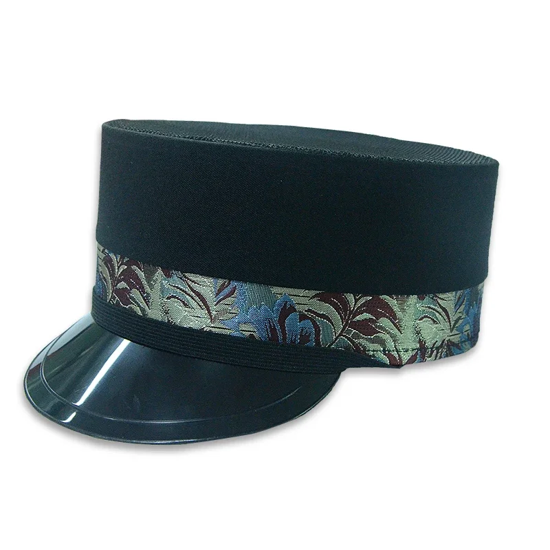Cappello a cupola per hotel di alta qualità Cappello da cerimonia Porta di sicurezza Ragazzo Berretti in pizzo Berretto uniforme Berretto per dipendenti di servizio alberghiero unisex