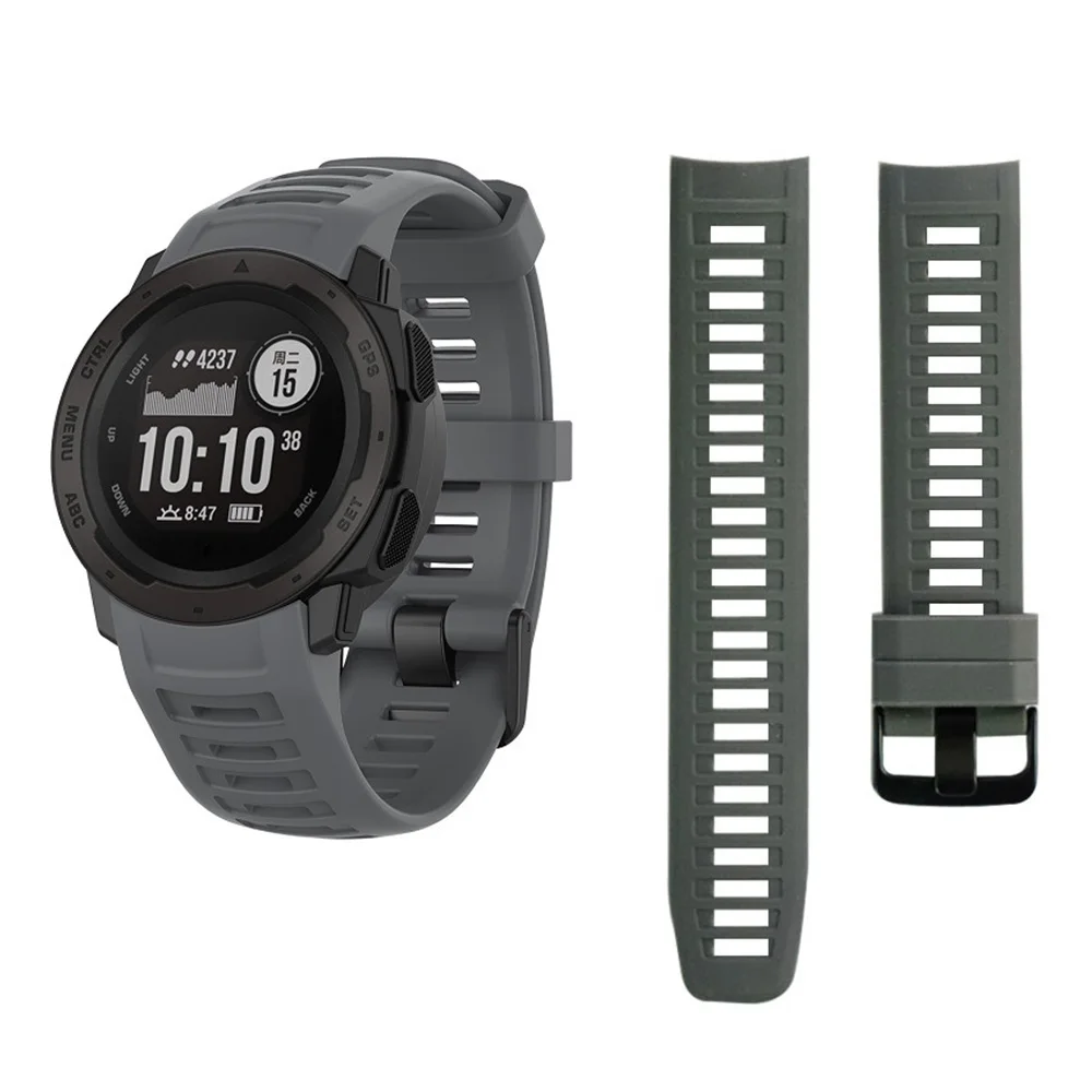 Watchband for Garmin Instinct Silicone Watch Strap fit Instinct 2/Esports/Tide/Solar