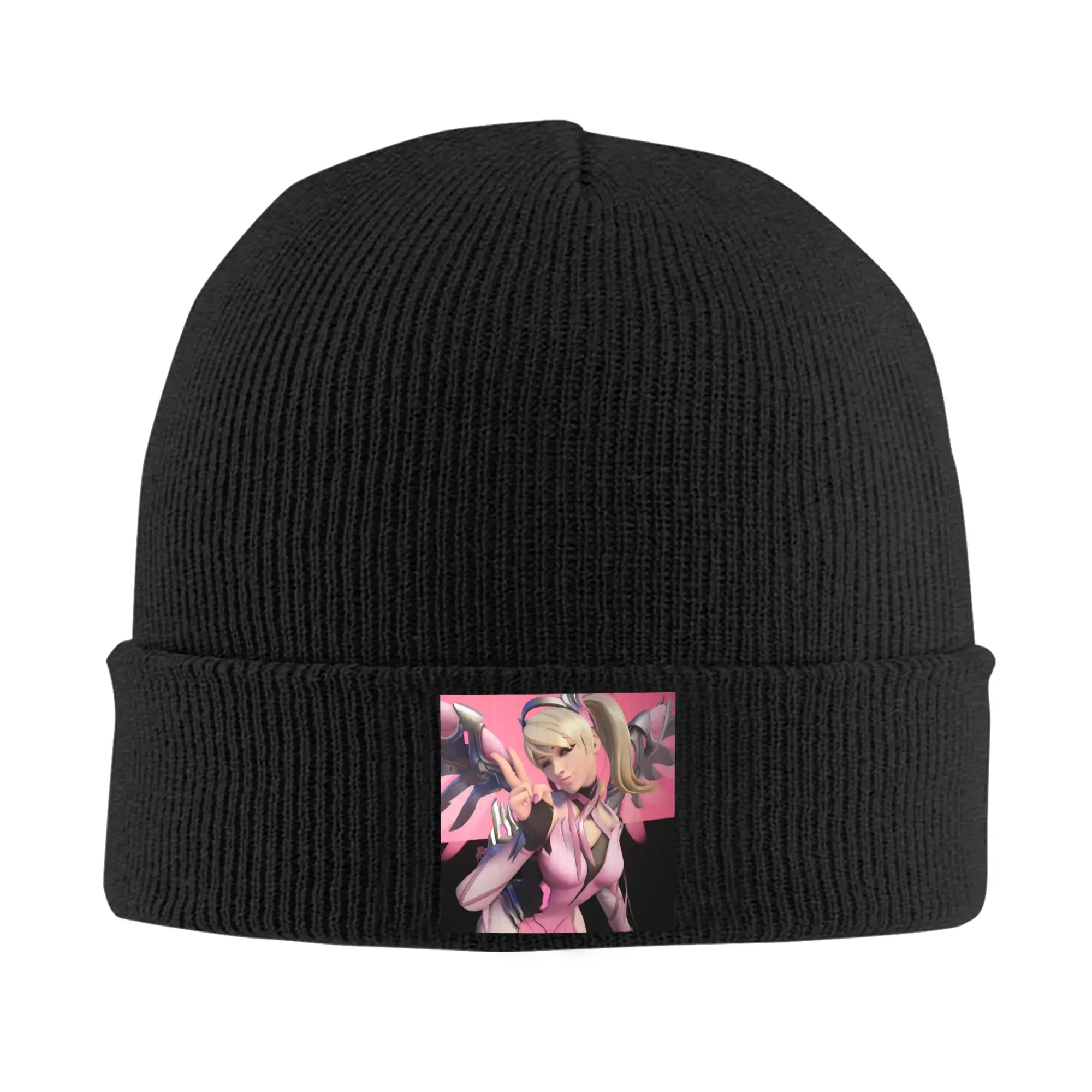Mercy Knitted Hat Beanie Autumn Winter Hat Warm Unisex  Street Overwatch Game Caps Men Women Gifts,