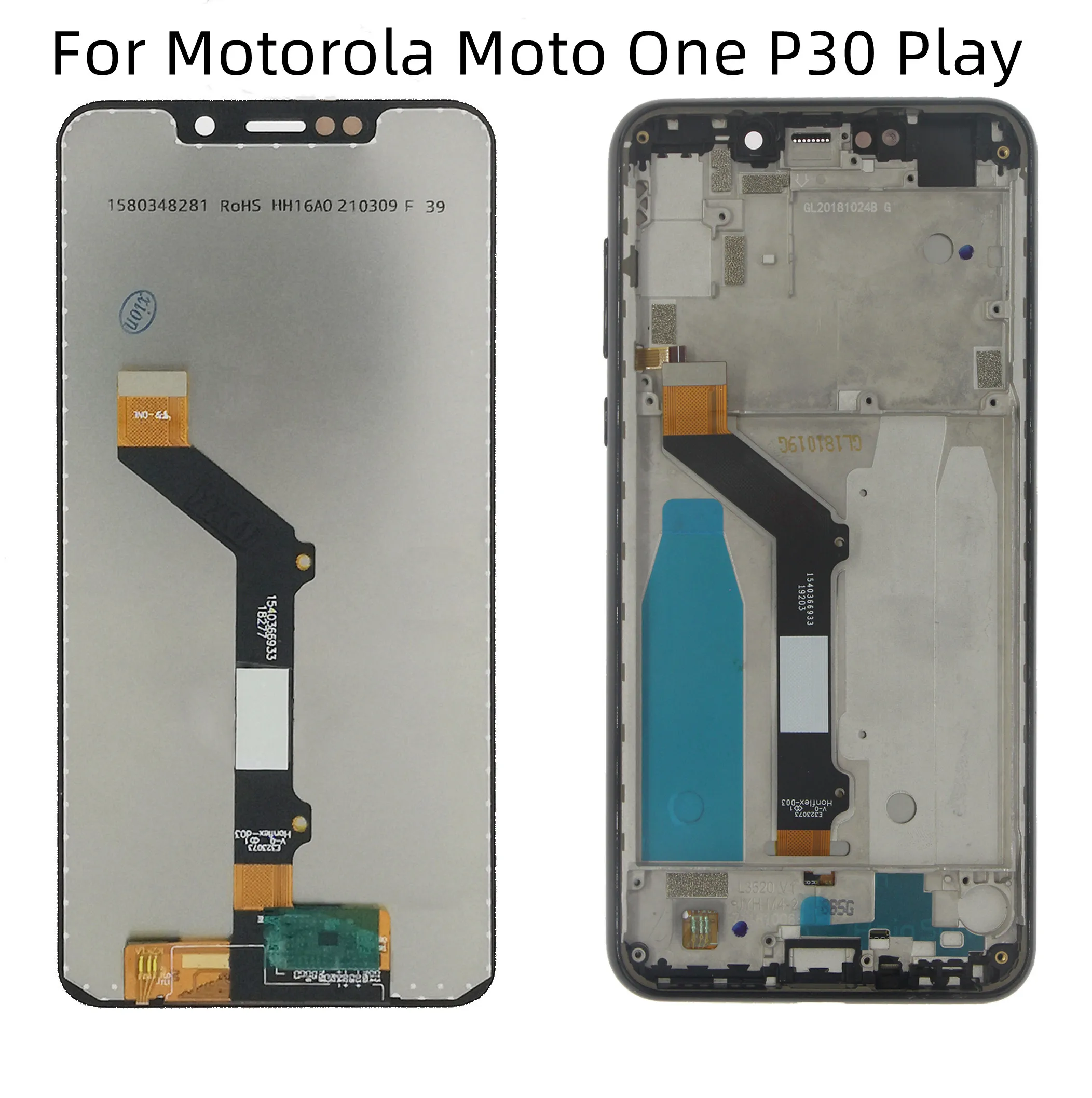 Tested For Motorola Moto One P30 Play XT1941-1 XT1941-3 XT1941-4 LCD Display Touch  Assembly Digitize