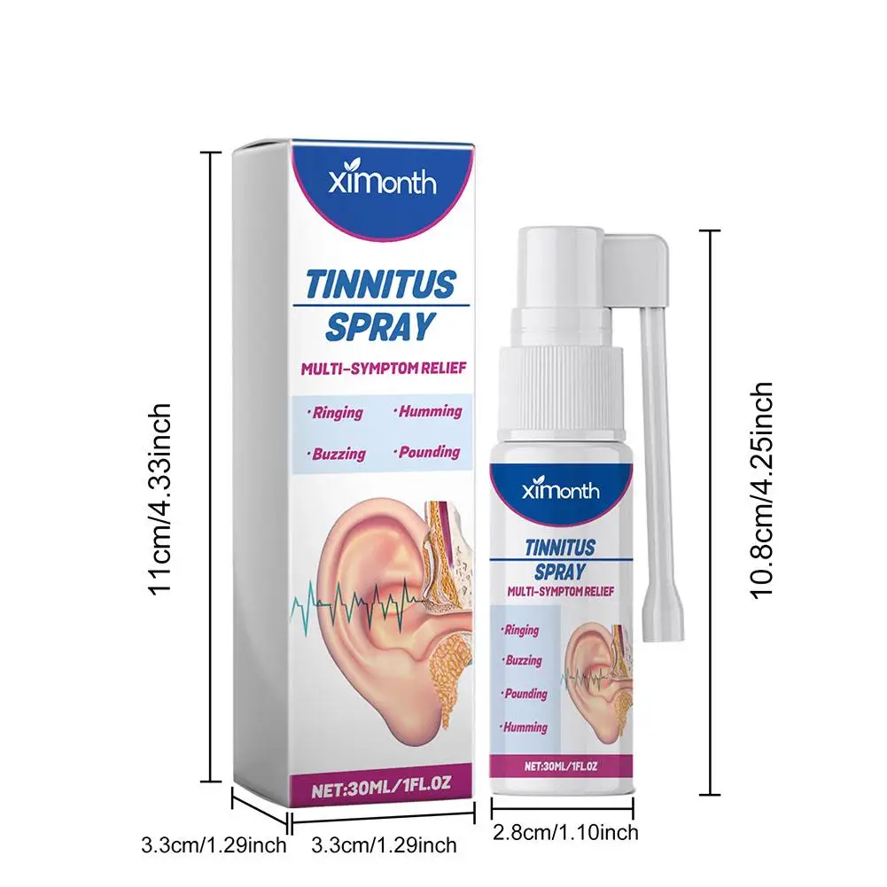 3 Stuks Tinnitus Reliëf Spray Natuurlijke Formule Tinnitus Spray Voor Oorsuizen Verminderen Tinnitus Herhaling Van Tinnitus