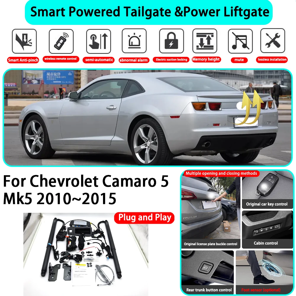 

for Chevrolet Camaro 5 Mk5 2010~2015 Smart Automatic Powered Tailgate Electric Power Tailgate Lift Kit Key Close Plug and Play
