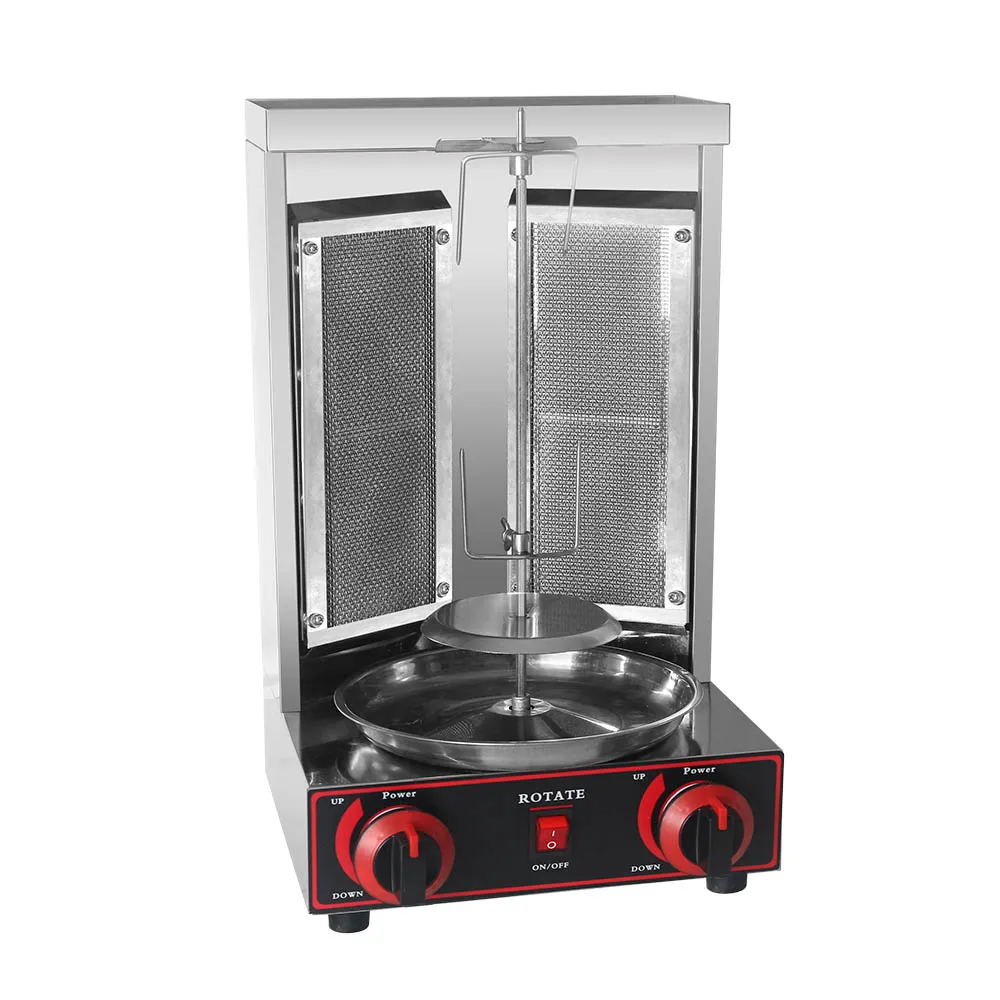 GLP Shawarma Grill Doner Kebab Machine Tacos Rotisserie 220-240V Acero inoxidable Vertical barbacoa Shawarma horno asador de pollo