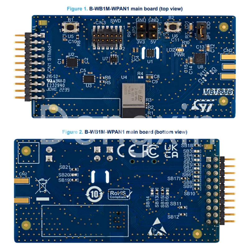 Imagem -02 - Módulo do Microcontrolador do Duplo-núcleo Mcu B-wb1m-wpan1 Stm32wb1 Mmc Stm32wb15ccy