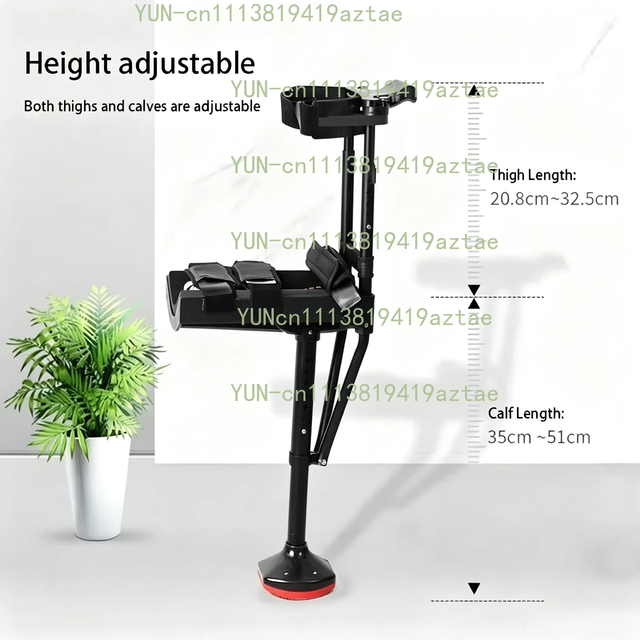 Support-Free Walking Aids Knee Walker Single-Leg Telescoping Assisted Walking Stick Hands Free Crutch Leg Knee Mobility Support