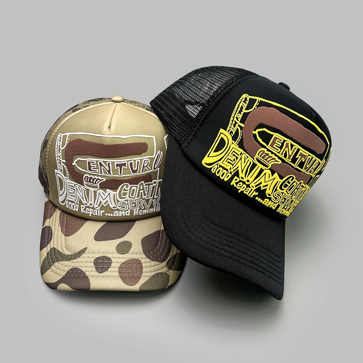 American Style 3D Printed Letter Baseball Hats New Unisex Sunshade Personal Breathable Color Block Versatile Mesh Trucker Caps