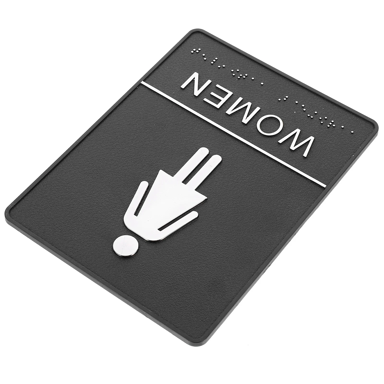 

Toilet Sign Bathroom Wall Decal ABS Waterproof White Black Practical Guide for Men Women Restroom Toilet Sign