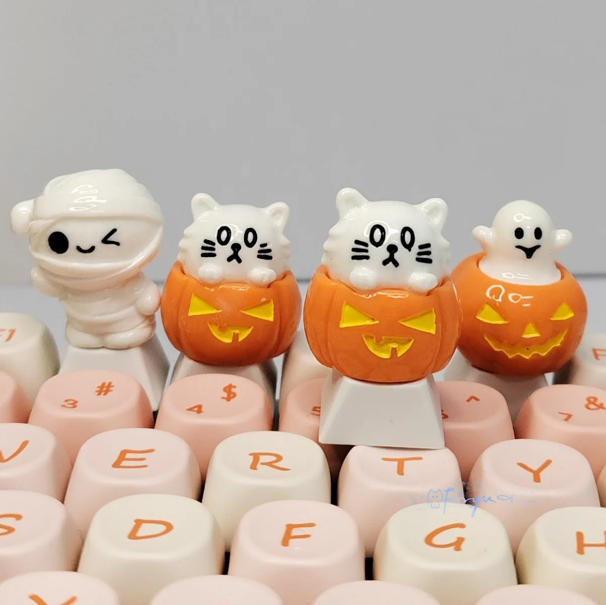 1PC Mummy Ghost Keycap Halloween Office ESC Gaming Keycaps DIY Cross Axis Mechanical Keyboard Key Cap Friend Girl Gift