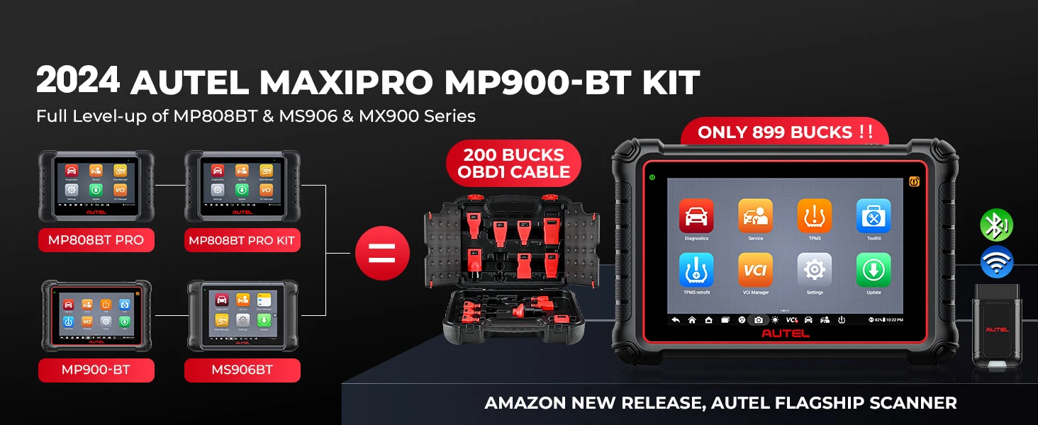 Autel maxipro MP900-BT kit diagnose tool mp900bt doip canfd ecu codierung bidirektion ales automotive scan tool neuer von mp808bt pro – Detail 1