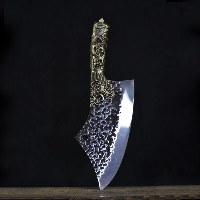 

Household kitchen knife forging slicing knife cutting knife longquan sharp bone-cutting arc chef business