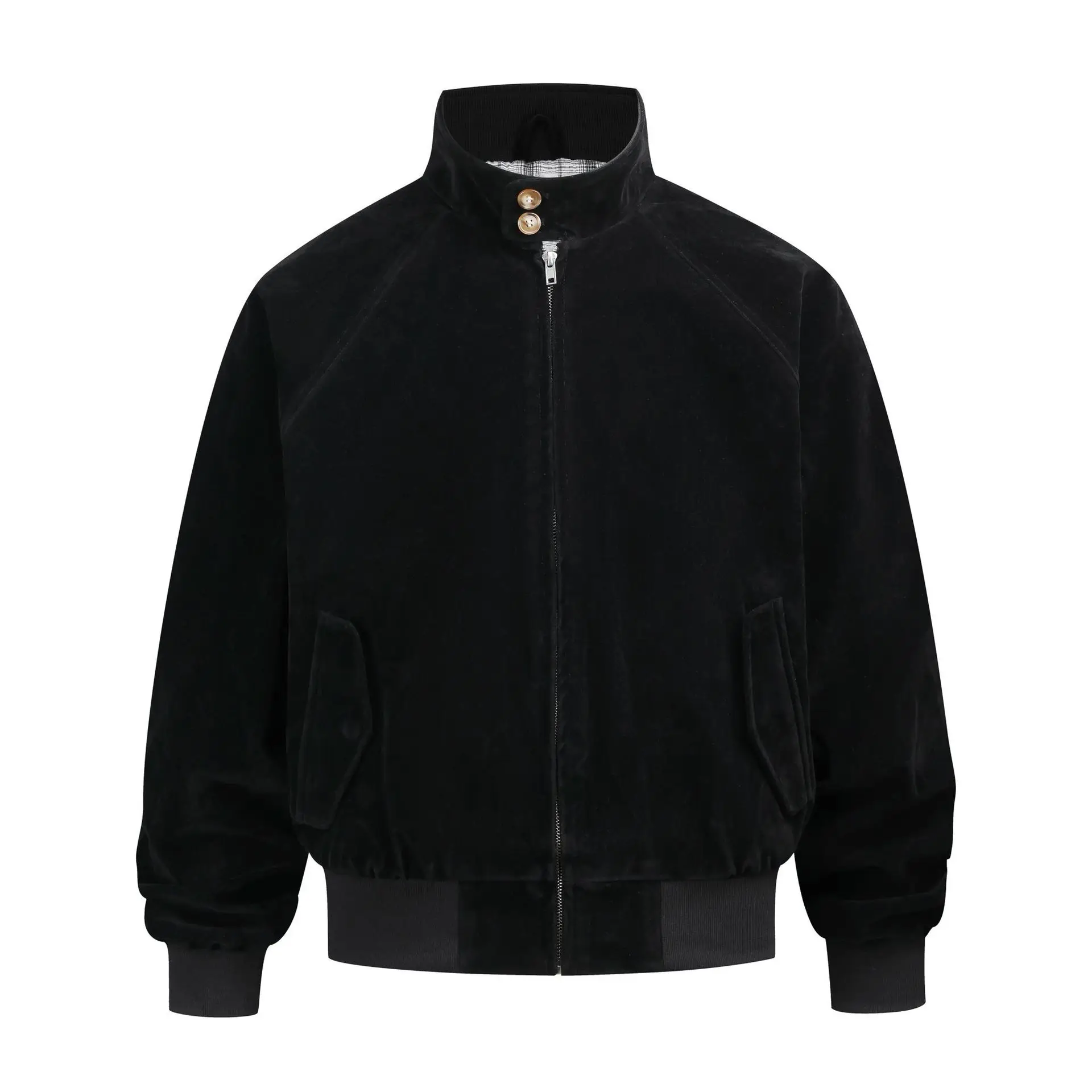 Cleanfit Faux Suede Bomber Jacket Stand Collar Zip Up Outerwear Boxy Oversized Vintage Streetwear Harrington Casual Coat Winiter