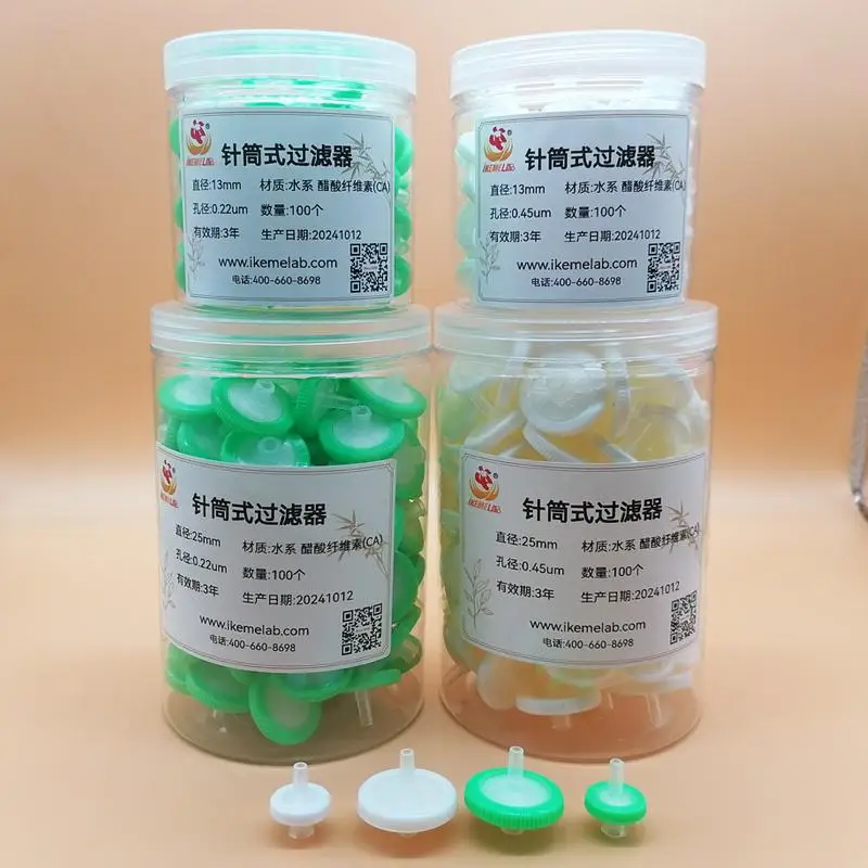 Disposable Acetate Fiber Needle Filter - Lab Use, Microporous Membrane (0.22/0.45μm)