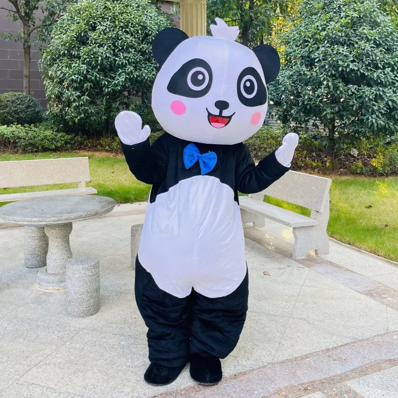 2024 Cute Panda Mascot Costume Adult Christmas Halloween Walking Props Interesting Panda Mascot Set Plush Panda Doll Suit