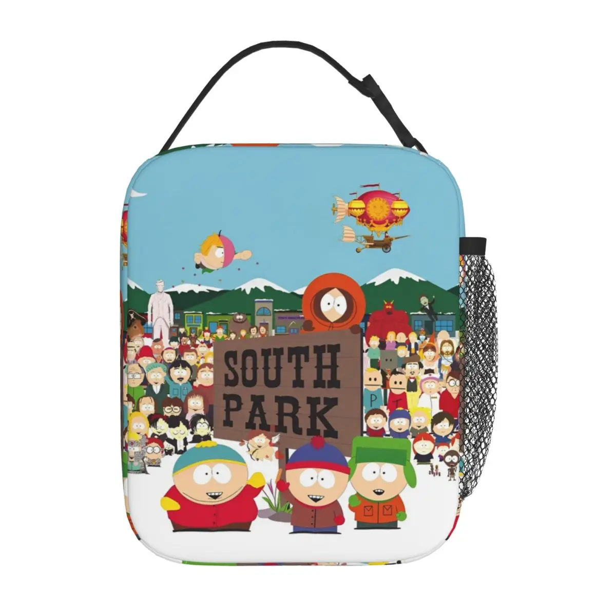 saco-de-almoco-isolado-dos-parques-do-sul-dos-desenhos-animados-saco-termico-recipiente-de-almoco-sitcom-tote-lancheira-alimentos-bolsas-trabalho-ao-ar-livre
