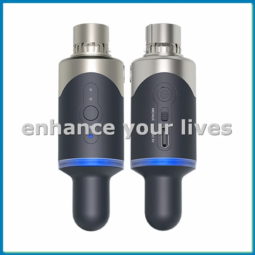 New UHF Wireless Mic Adapter XLR Transmitter & Receiver Converter Wireless Mic Rechargeable for Live Interview/Studio-A23U
